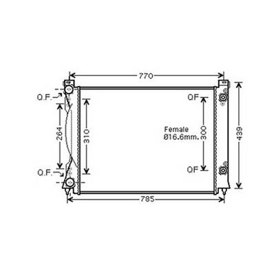 Radiateur de refroidissement moteur pour AUDI A6 III ph.1 2004-2008, OEM: 4F0121251AE, Neuf