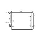 Radiateur de refroidissement moteur pour VOLKSWAGEN CADDY III ph.1 2004-2010, OEM: 1K0121251L, Neuf