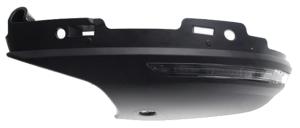 Coque rétroviseur gauche inférieure avec feu clignotant pour RENAULT CLIO V phase 1, depuis 2019, avec feu courtoisie, Noire, Neuve