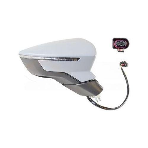 Rétroviseur droit pour SEAT IBIZA V phase 1 2017-2021, électrique, chauffant, rabattable, avec feu, avec BLIS, convexe, 10 PIN, Neuf à peindre