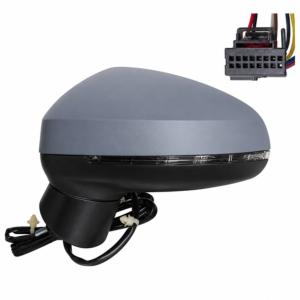 Rétroviseur gauche electrique pour AUDI A1 2014-2018, degivrant, rabattable, avec clignotant, 8 pin, coque à peindre, Neuf