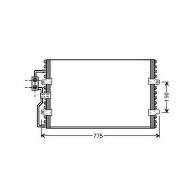 Condenseur de Climatisation pour PEUGEOT EXPERT I ph.1 1995-2003, OEM: 6455Q6, Neuf
