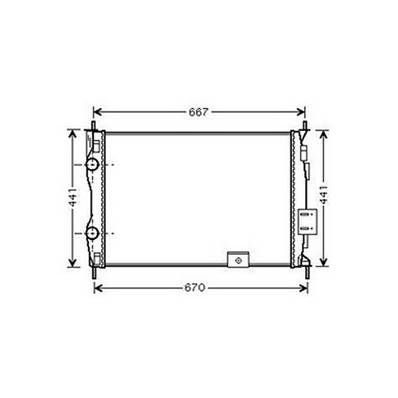 Radiateur de refroidissement moteur pour NISSAN QASHQAI I ph.1 2007-2010, OEM: 21400JD20D, Neuf