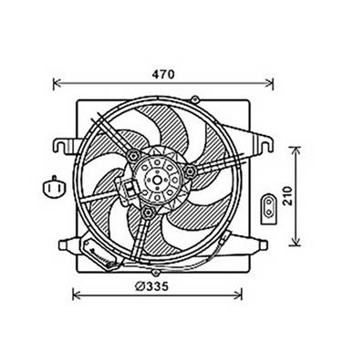 Ventilateur Radiateur moteur pour FORD KA 1996-2002, OEM: 1467011, Neuf