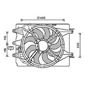 Ventilateur Radiateur moteur pour FIAT 500L ph.1 2012-2017, OEM: 51921113, Neuf