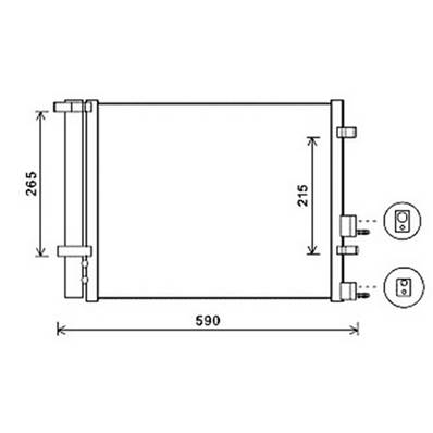 Condenseur de Climatisation pour HYUNDAI i20 I ph.1 2009-2012, OEM: 976061J210, Neuf