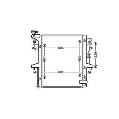 Radiateur de refroidissement moteur pour MITSUBISHI L200 IV ph.1 2006-2010, OEM: 1350A182, Neuf