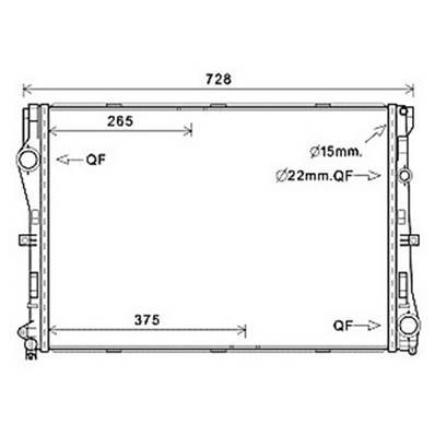 Radiateur de refroidissement moteur pour MERCEDES CLASSE C ph.1 2014-2018 (W205), OEM: 995002103, Neuf