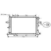 Radiateur de refroidissement moteur pour OPEL ZAFIRA A 1999-2005, OEM: 9192578, Neuf