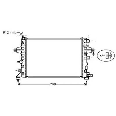 Radiateur de refroidissement moteur pour OPEL ASTRA H 2004-2007, OEM: 1300265, Neuf