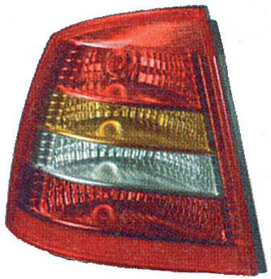 Feu arrière droit pour OPEL ASTRA G 1998-2004, Rouge orange Incolore, Mod. 4 portes, Neuf