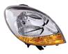 Phare Optique avant droit pour RENAULT KANGOO I ph.2, 2003-2007, H4, chromé, feu clignotant orange