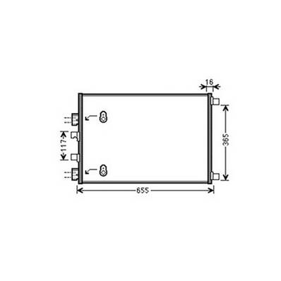 Condenseur de Climatisation pour RENAULT SCENIC II ph.1 2003-2006, OEM: 8200325004, Neuf
