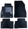 Kit 4 Tapis de sol Auto pour NISSAN JUKE I, 2010-2019, avec sigle JUKE, moquette noire, avec CLIPS, Neuf