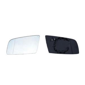 Miroir glace rétroviseur extérieur gauche pour BMW Serie 5 E60-E61, 2003-2007, dégivrant, Asphérique, bleu, neuf