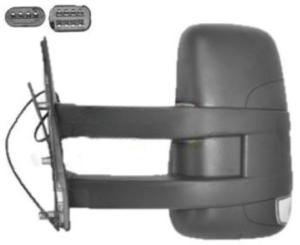 Rétroviseur gauche électrique pour IVECO DAILY, 2009-2013, (bras long), Noir, dégivrant, Neuf