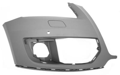 Crosse pare chocs avant droit AUDI Q5 I phase 1 2008-2012, trous lave-phares, cache, trous radar+capteurs, Neuf à peindre