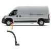 Embout - Tour d'aile avant gauche pour FIAT DUCATO III phase 2, depuis 2014, partie inférieure, mod. 250, noire, Neuf