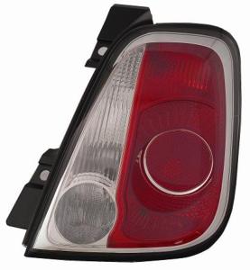 Feu arrière droit pour FIAT 500 phase 1, 2007-2015, (cabriolet), contour noir, Neuf 