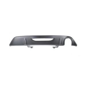 Spoiler pare-chocs arrière pour PEUGEOT 208 II phase 2 depuis 2023, noir gaufré, avec échappement simple à droite, Neuf