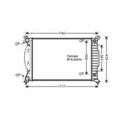 Radiateur de refroidissement moteur pour AUDI A4 IV ph.1 2007-2011, OEM: 8E0121251AQ, Neuf