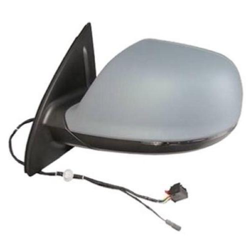 Rétroviseur extérieur gauche électrique pour AUDI Q7 I ph. 2 2009-2015, dégivrant, rabattable électriquement, feu clignotant, mémoire, 17 pins, Neuf à peindre