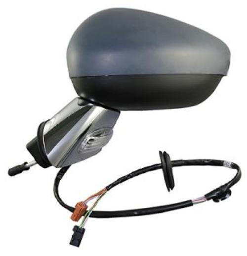 Rétroviseur droit électrique pour CITROËN C3 II phase 2 2013-2016, dégivrant, avec sonde, avec feu, coque, base chromé, 9pin, Neuf à peindre