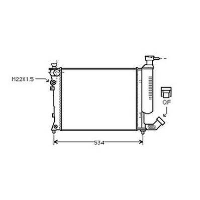 Radiateur de refroidissement moteur pour CITROËN XSARA ph.1 1997-2000, OEM: 1301J8, Neuf