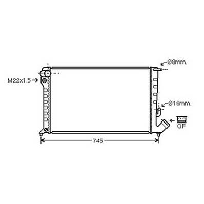 Radiateur de refroidissement moteur pour CITROËN BERLINGO I ph.1 1996-2002, OEM: 133041, Neuf