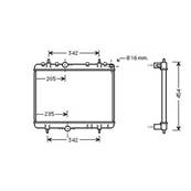 Radiateur de refroidissement moteur pour CITROËN C4 PICASSO I ph.1 2007-2010, OEM: 1330F5, Neuf