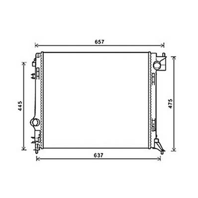 Radiateur de refroidissement moteur pour NISSAN QASHQAI II ph.1 2014-2017, OEM: 214104EB0A, Neuf
