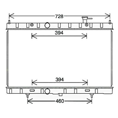 Radiateur de refroidissement moteur pour NISSAN X-TRAIL 2014-2017, OEM: 214104BB0B, Neuf