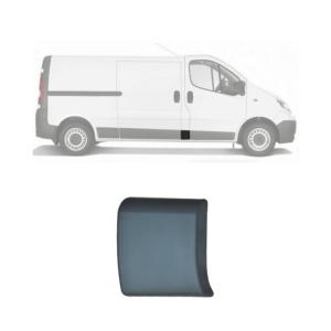 Moulure bouchon montant latérale centrale droite pour RENAULT TRAFIC II phase 2, 2006-2014, Grise foncé, Neuve