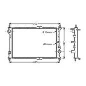 Radiateur de refroidissement moteur pour FORD TOURNEO CONNECT I ph.1 2002-2006, OEM: 4367089, Neuf