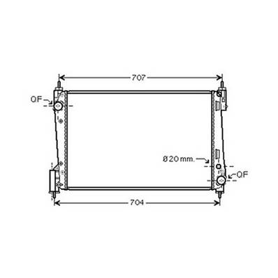 Radiateur de refroidissement moteur pour FIAT GRANDE PUNTO 2005-2009, OEM: 55700448, Neuf