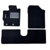 Kit 3 Tapis de sol Auto pour TOYOTA YARIS THERMIQUE III, 2011-2020, avec sigle YARIS, moquette noire et clips, Neuf