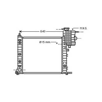Radiateur de refroidissement moteur pour MERCEDES VITO I 1996-2003 (W638), OEM: 6385012801, Neuf