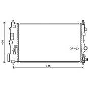 Radiateur de refroidissement moteur pour OPEL ASTRA J 2010-2012, OEM: 1300298, Neuf