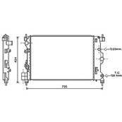 Radiateur de refroidissement moteur pour OPEL MOKKA I 2013-2016, OEM: 1300342, Neuf