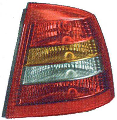 Feu arrière gauche pour OPEL ASTRA G 1998-2004, Rouge orange Incolore, Mod. 4 portes, Neuf