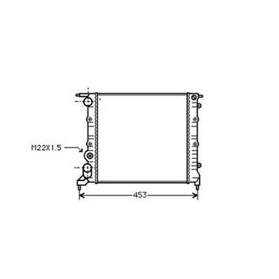 Radiateur de refroidissement moteur pour RENAULT CLIO I 1996-1998, OEM: 7701034768, Neuf
