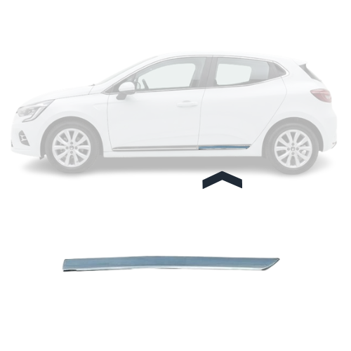 Profil pour moulure de porte arrière gauche pour RENAULT CLIO V phase 1, 2019-2023, chromé, Neuf