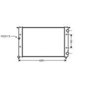 Radiateur de refroidissement moteur pour VOLKSWAGEN POLO III ph.1 1994-1999, OEM: 1H0121253AK, Neuf