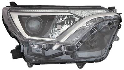 Phare optique avant droit pour TOYOTA RAV4, 2015-2019, HIR2+WY21W, feu diurne à LED, fond noir, neuf