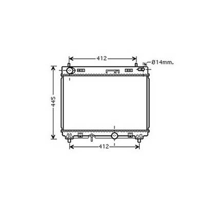 Radiateur de refroidissement moteur pour TOYOTA YARIS II ph.1 2005-2009, OEM: 164000N050, Neuf