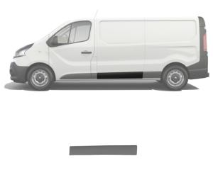 Moulure baguette centrale sur porte latérale gauche pour RENAULT TRAFIC III phase 1 2014-2019, Neuve à peindre