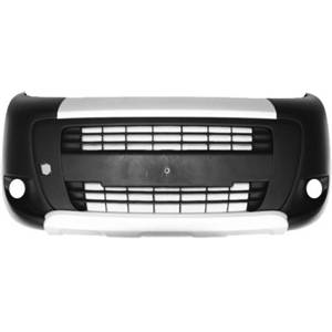 Pare chocs avant FIAT FIORINO III Combi, 2008-2016, (Adventure), trous antibrouillard, argenté, noir