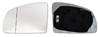 Miroir Glace rétroviseur gauche pour OPEL MERIVA A ph.2, 2006-2010, dégivrant, asphérique, à clipser