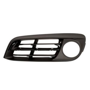 Grille pare chocs avant gauche pour BMW Serie 5 F10N, 2013-2016, trous moulure, trou feu antibrouillard, noire, Neuve