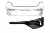 Moulure pare chocs avant gauche pour RENAULT TRAFIC depuis 2021, noire, Neuf.